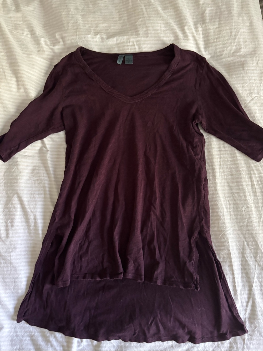 Women's Tunic Top in Deep Plum